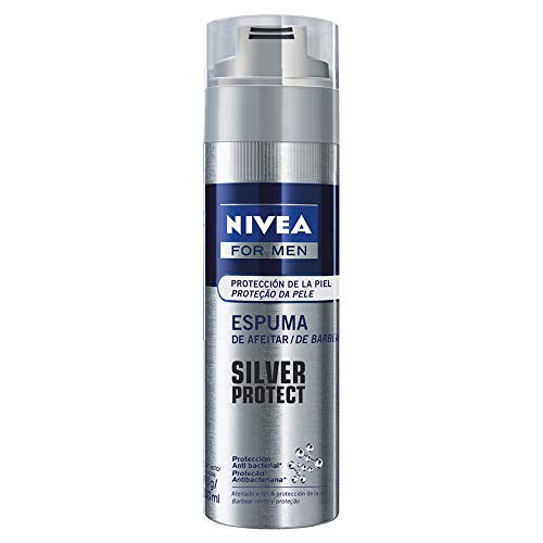 Espuma de Barbear Nivea Men Silver Protect 200Ml, Nivea