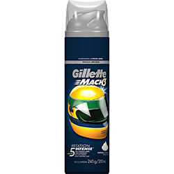 Espuma Gillette Mach3 245g Refrescante Edição Especial Senna