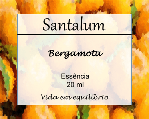 Essência de Bergamota 20 Ml Santalum