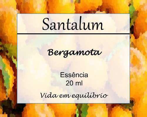 Essência de Bergamota 20 Ml Santalum