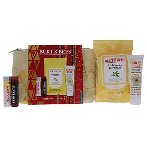 Essential Travel Kit By Burts Bees For Unisex - 5 Pc Kit 10 Pc Facial Cleansing Towelettes, 0.75oz