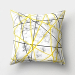 Estilo Nordic geométrica amarela Marbling Poliéster pele de pêssego Lance fronha
