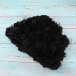 Estilo retro flor touca de banho elegante chapéu de natação mulheres pretas