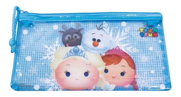 Estojo Necessaire Anna Elsa Olaf Frozen Tsum Tsum 11X20cm - Disney - Minas Presentes