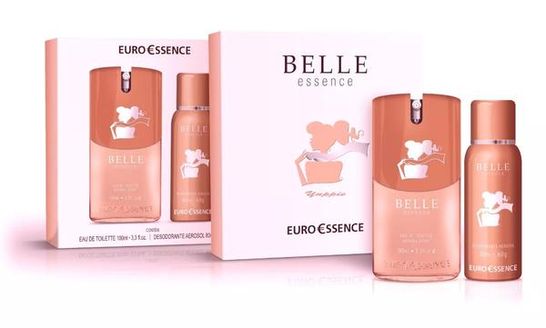 Estojo Perfume Feminino Belle Euroessence Edt 100Ml