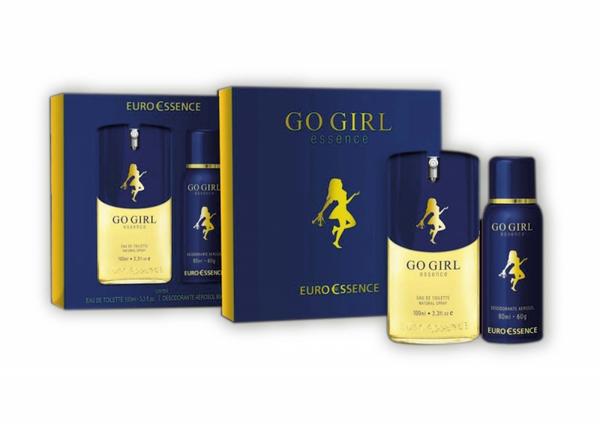 Estojo Perfume Feminino Go Girl Euroessence Edt 100Ml