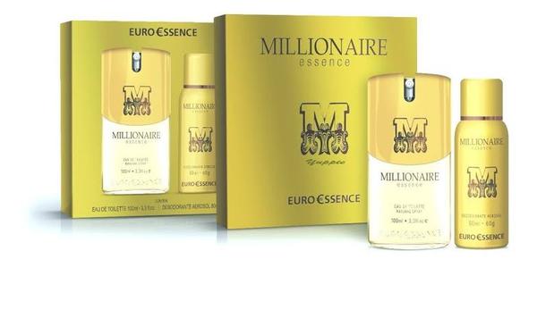 Estojo Perfume Masculino Millionaire Euroessence Edt 100Ml