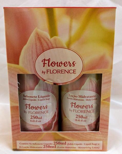 Estojo Sabonete Líquido com Loção Hidratante Flowers - Princess Florence