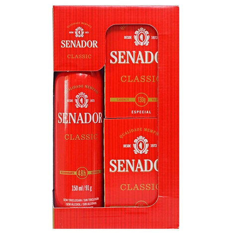 Estojo Senador Classic Sabonete + Desodorante Aerosol - 561