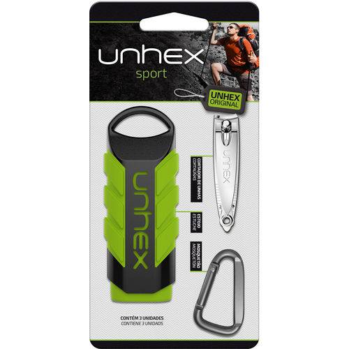 Estojo Unhex Sport 02-Cortador de Unhas - Mãos Verde Limão