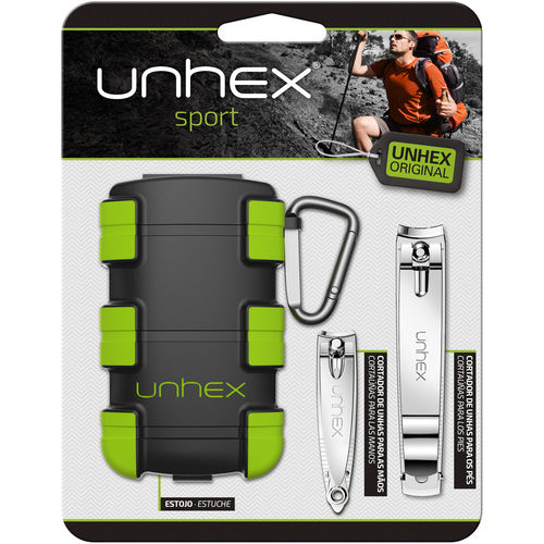 Estojo Unhex Sport 01 - Cortadores Mãos e Pés - Verde Limão