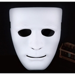 Summer Estone Facial Plastic Plain Máscara Costume Party Dance Crew Para Hip Hop Dance / Opera (Thick-White)