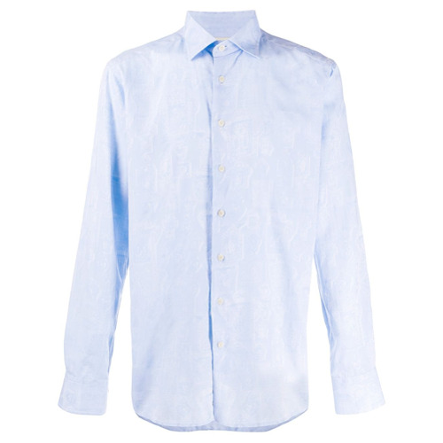 Etro Camisa com Efeito de Jacquard - Azul