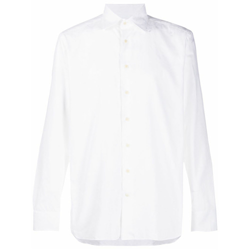 Etro Camisa de Algodão Jacquard de Paisley - Branco