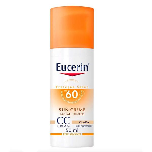 Eucerin Protetor Solar Facial Creme Tinted Cor Clara Fps 60