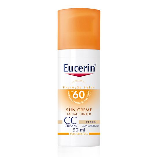 Eucerin Protetor Solar Facial Fps60 Sun Creme Cc Cream Claro 50ml