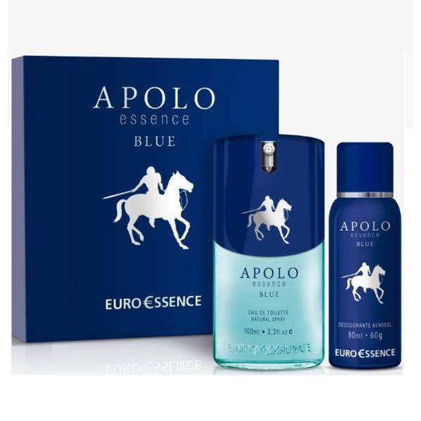 Euroessence Apolo Blue Estojo Colônia 100ml + Desodorante Aerosol 80g