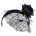 Europeu Falso Rose Spider Web Mulheres Headband Festa De Halloween Hoop Cabelo Headwear