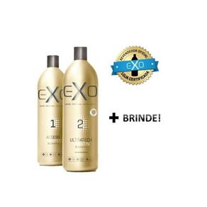 Exo Hair Exoplastia Capilar Kit de Alisamento e Tratamento Sem Formol (Shampoo Access + Ultratech Keratin 2X1L) + Brinde