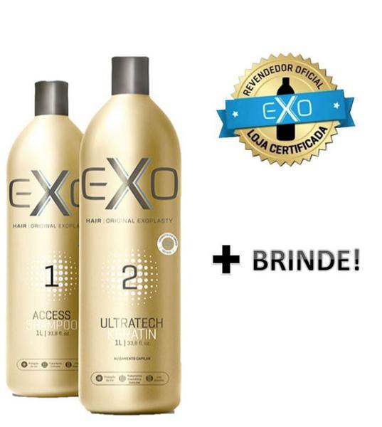 EXO Hair Exoplastia Capilar (Shampoo Access + Ultratech Keratin 2x1Litro) + BRINDE