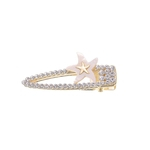 Exquisite Clipe Estilo Doce Starfish Cabelo Crystal Para Mulheres Meninas