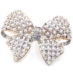 Exquisite Diamante Pérola Beads bowknot Forma grampo de cabelo Primavera