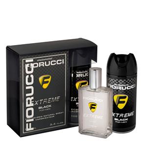 Extreme Black For Men Deo Colônia Fiorucci - Kit Perfume Masculino + Desodorante Spray Kit