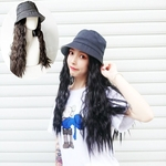Fabricantes de venda Trill mesmo parágrafo Hat peruca Um Milho Hot cabelo longo encaracolado Ondinha Lã Peruca Atacado