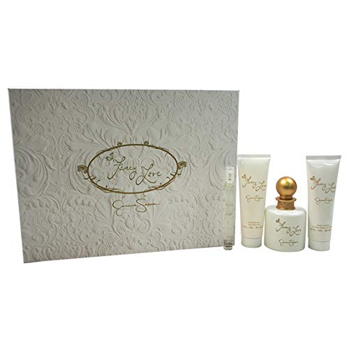 Fancy Love By Jessica Simpson For Women - 4 Pc Gift Set 3.4oz EDP Spray, 0.34oz EDP Mini Spray, 3oz