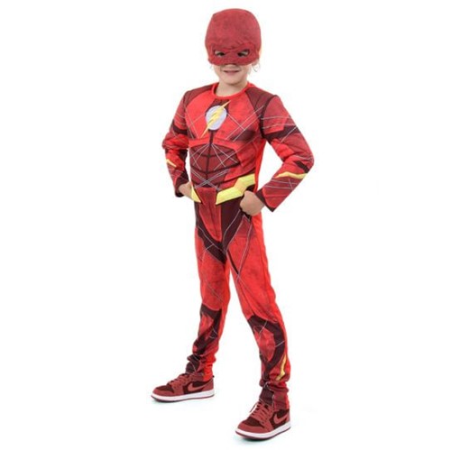 Fantasia The Flash Infantil Luxo - Liga da Justiça G