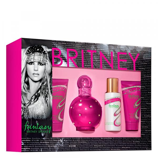 Fantasy Britney Spears - Feminino - Eau de Parfum - Perfume + Loção Corporal + Gel de Banho + Espuma