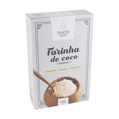 Farinha de Coco Branca Premium 200g - Santo Óleo