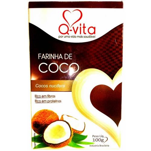 Farinha de Coco Q-Vita 100g Cocos Nucifera