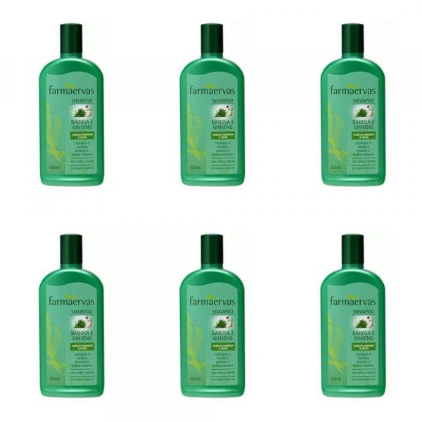 Farmaervas Babosa/ Ginseng Shampoo 320ml (Kit C/06)