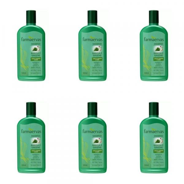 Farmaervas Babosa/ Ginseng Shampoo 320ml (Kit C/06)