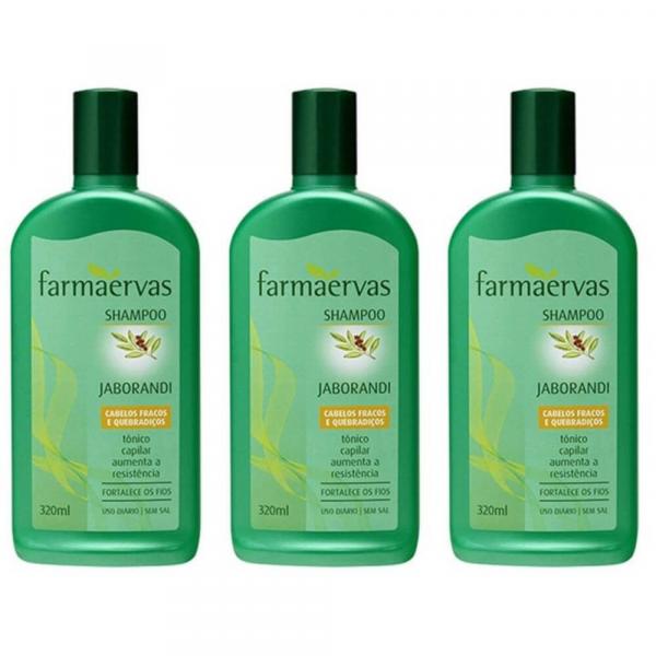 Farmaervas Jaborandi Shampoo 320ml (Kit C/03)