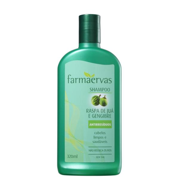 Farmaervas Raspa de Juá e Gengibre - Shampoo Antirresíduo 320ml