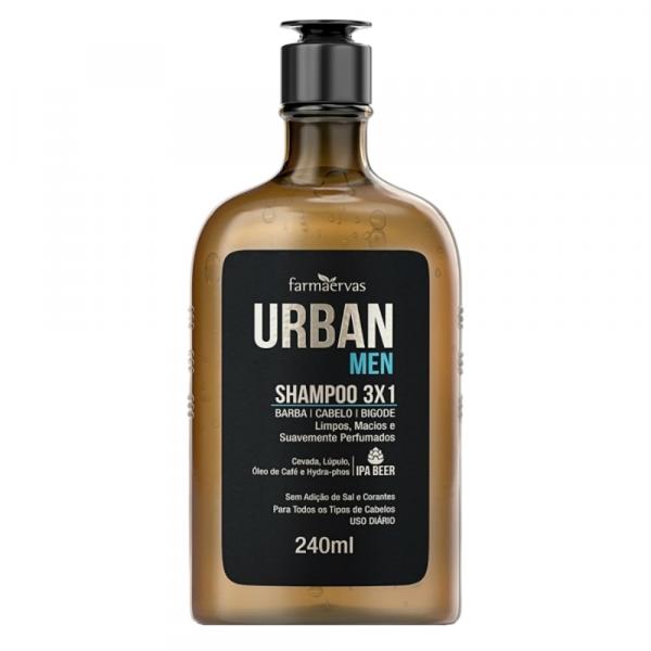 Farmaervas Urban Men Shampoo 3 em 1 240ml