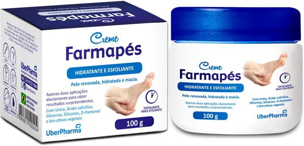 Farmapés Creme Hidratante Esfoliante - Pote - 100 G - Uberpharma