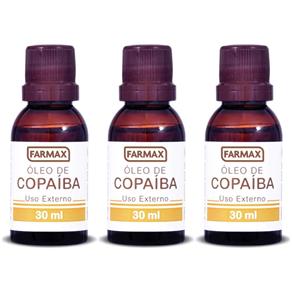 Farmax Óleo de Copaíba 30ml - Kit com 03