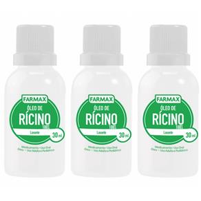 Farmax Óleo de Rícino 100ml - Kit com 03