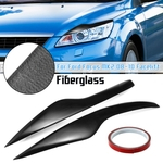 Farol de fibra de vidro sobrancelhas pálpebras para ford focus mk2 facelift 08-10 preto -