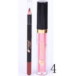 Farres Brilho Hidratante Lip Gloss Lipstick Pen Two-In-One Suit Longa Dura??o maquiagem cosm¨¦ticos Presente Para As Mulheres 4 #