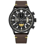 Fashion Creative Geometric Round Belt Men's Quartz Watch Gift