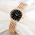 Fashion Ladies Women Unisex Stainless Steel Rhinestone Quartz Wrist Watch D