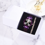Fashion Luxury Gold Bracelet Multi-Edge Dial Women's Quartz Watch Gift Set