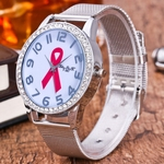 Fashion Luxury Women Quartz Stainless Steel Mesh Belt Wrist Watch