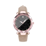 Fashion Quartz Watch Starry Sky Multicolor Leather Wrist Watch Simple Women