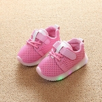 Fashion Shoes Bebés Meninos Meninas desportivas com LED luminosos macio respirável sapatilhas