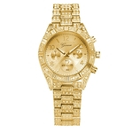 Fashion Stainless Steel Geneva Luxury Women Crystal Quartz Analog Wrist Watch